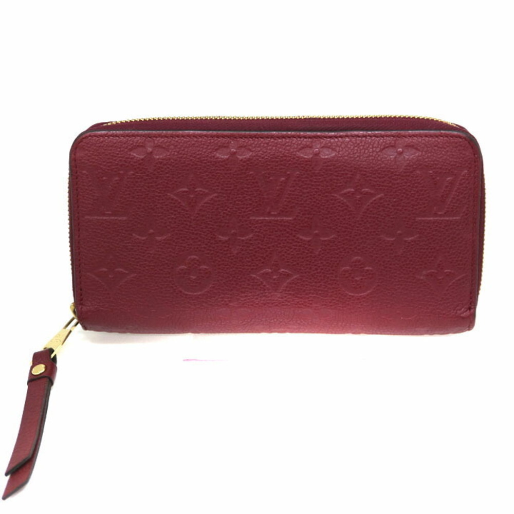 Louis Vuitton Leather Aurore LV Red Zippy Empreinte Wallet